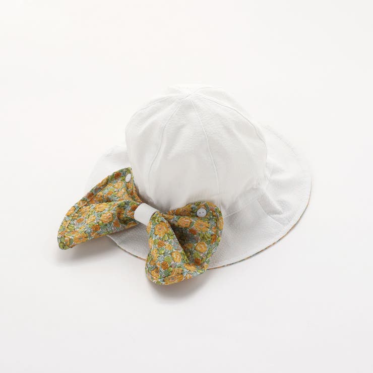 【 UVカット 】【お揃い】リバティプリントリボン日よけ付きハット(46~50c… | fillot de bébé réduction | 詳細画像9 