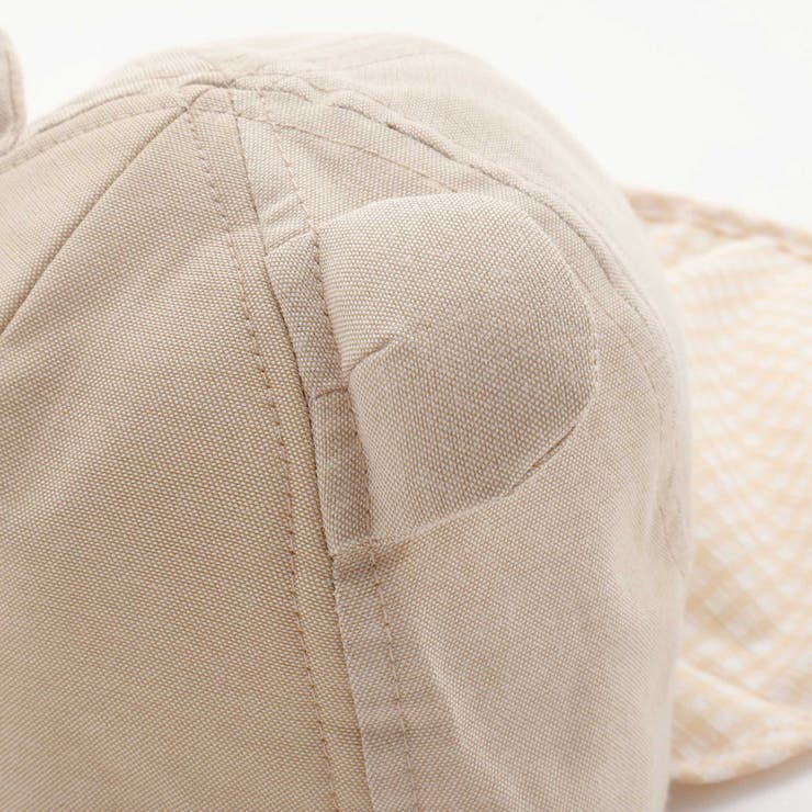 【 UVカット 】オックスくま耳日よけ付きキャップ(44~50cm) | fillot de bébé réduction | 詳細画像15 
