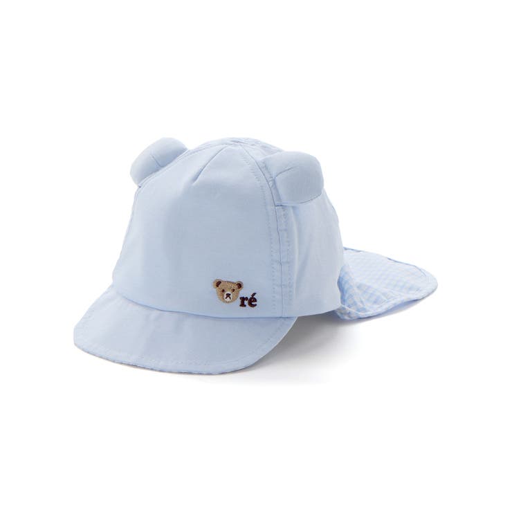 【 UVカット 】オックスくま耳日よけ付きキャップ(44~50cm) | fillot de bébé réduction | 詳細画像5 