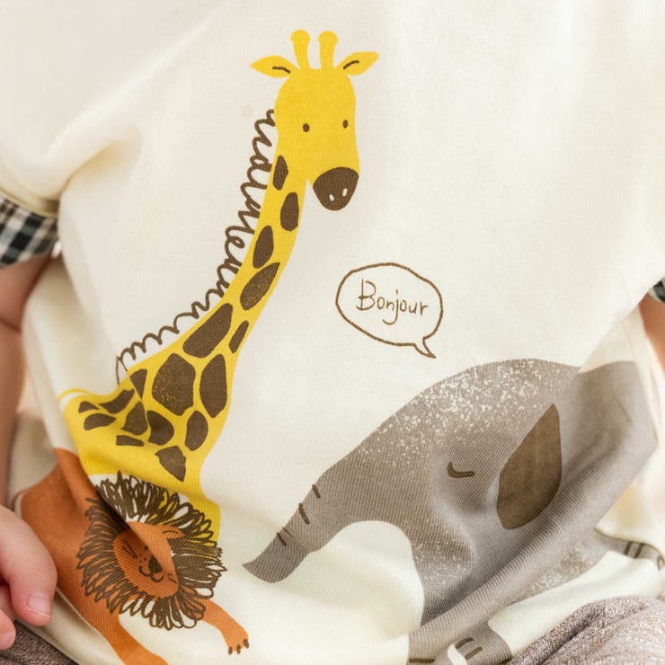 天竺アニマルプリントTシャツ(70~90cm) | fillot de bébé réduction | 詳細画像4 