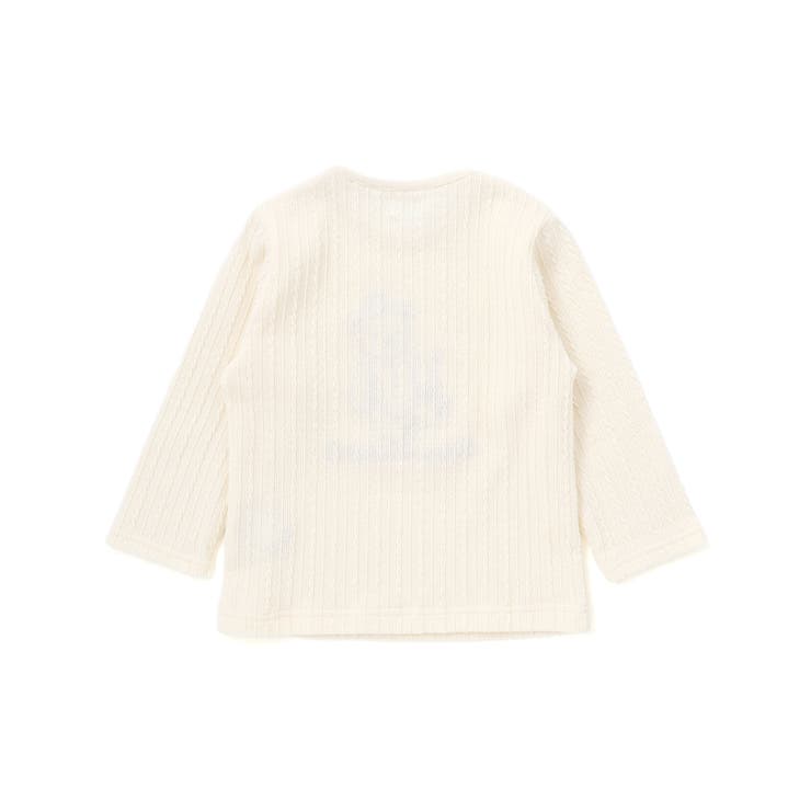 【お揃い】ケーブルニットクマパッチ長袖Tシャツ(70~90cm) | fillot de bébé réduction | 詳細画像7 