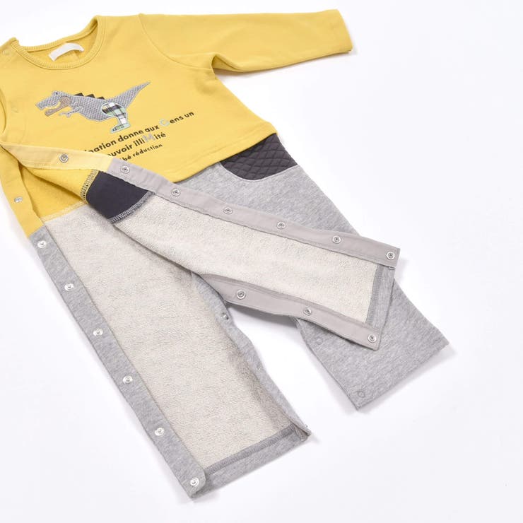 裏毛恐竜パッチカバーオール(70~80cm) | fillot de bébé réduction | 詳細画像12 