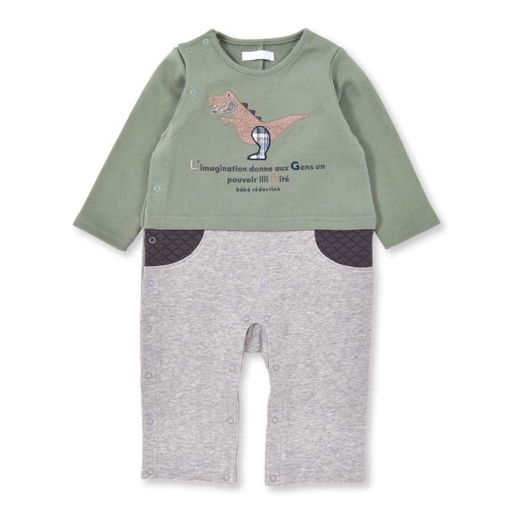 裏毛恐竜パッチカバーオール(70~80cm) | fillot de bébé réduction | 詳細画像13 