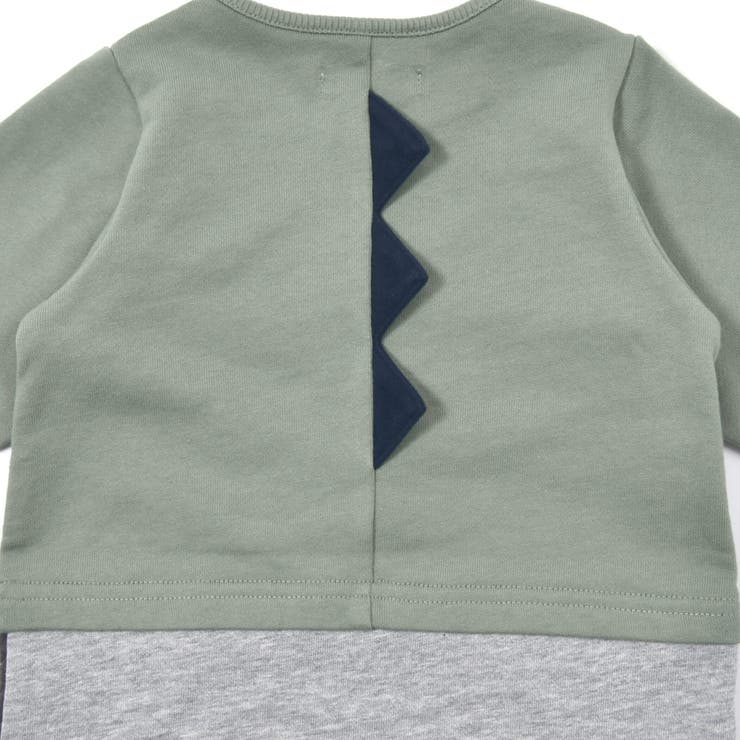 裏毛恐竜パッチカバーオール(70~80cm) | fillot de bébé réduction | 詳細画像17 