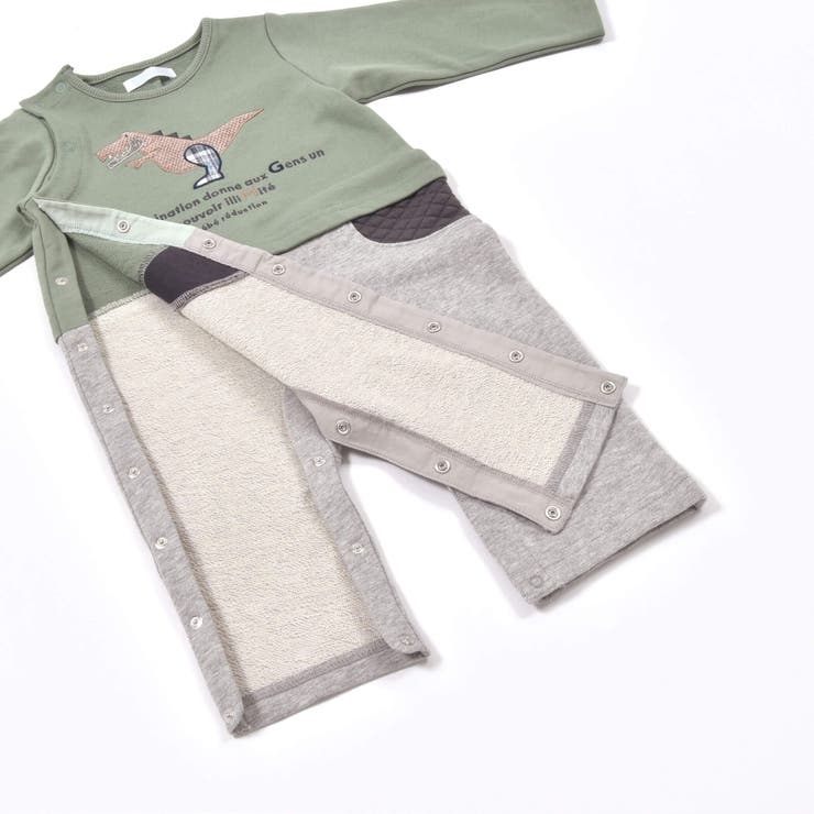 裏毛恐竜パッチカバーオール(70~80cm) | fillot de bébé réduction | 詳細画像18 