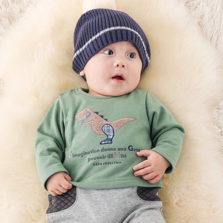 裏毛恐竜パッチカバーオール(70~80cm) | fillot de bébé réduction | 詳細画像5 