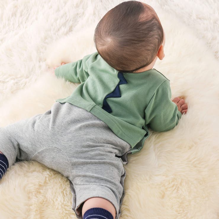 裏毛恐竜パッチカバーオール(70~80cm) | fillot de bébé réduction | 詳細画像6 