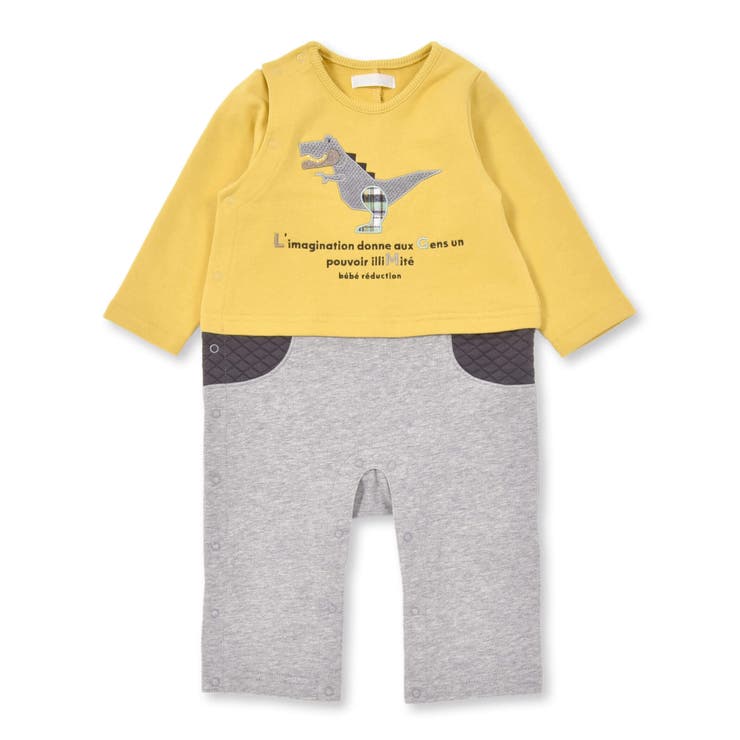 裏毛恐竜パッチカバーオール(70~80cm) | fillot de bébé réduction | 詳細画像7 