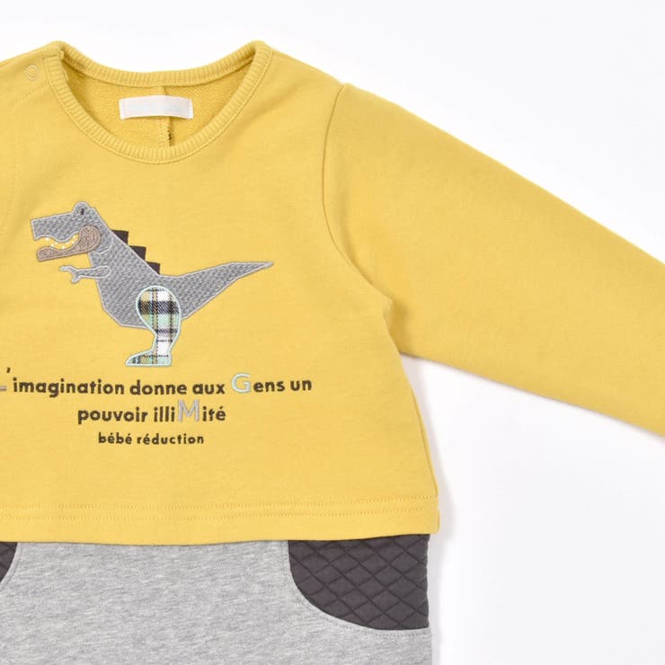 裏毛恐竜パッチカバーオール(70~80cm) | fillot de bébé réduction | 詳細画像9 