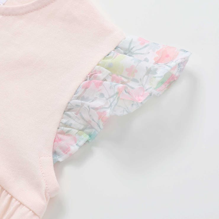 オーガンジー花柄プリントチュニック＋カバーオールセット(70~80cm) | fillot de bébé réduction | 詳細画像11 