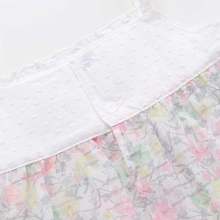 オーガンジー花柄プリントチュニック＋カバーオールセット(70~80cm) | fillot de bébé réduction | 詳細画像18 