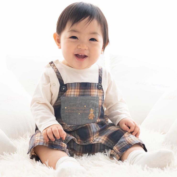 【お揃い/オーガニック】チェックカバーオール | fillot de bébé réduction | 詳細画像1 