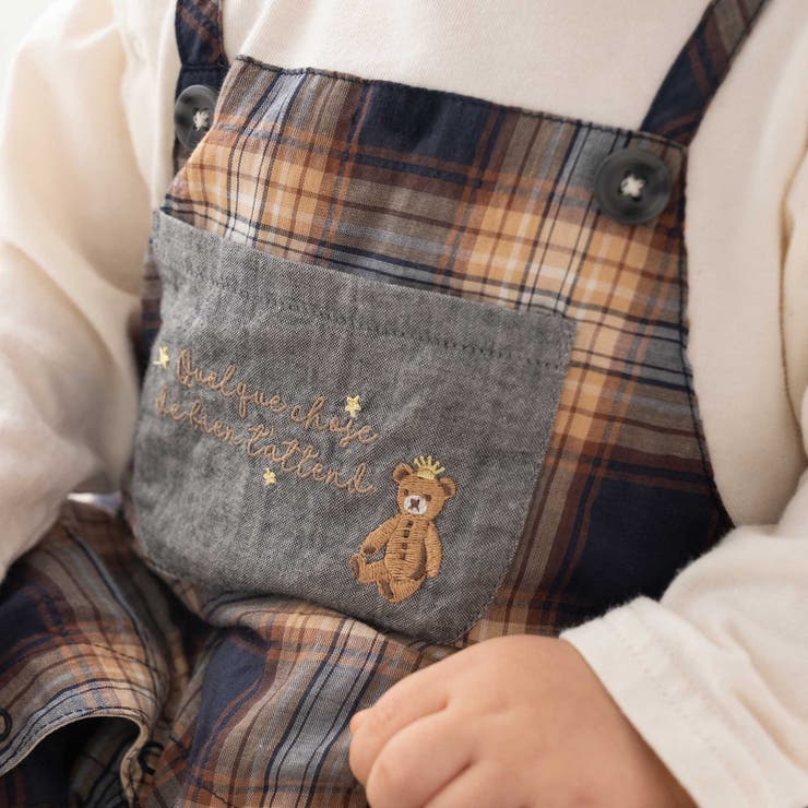 【お揃い/オーガニック】チェックカバーオール | fillot de bébé réduction | 詳細画像3 