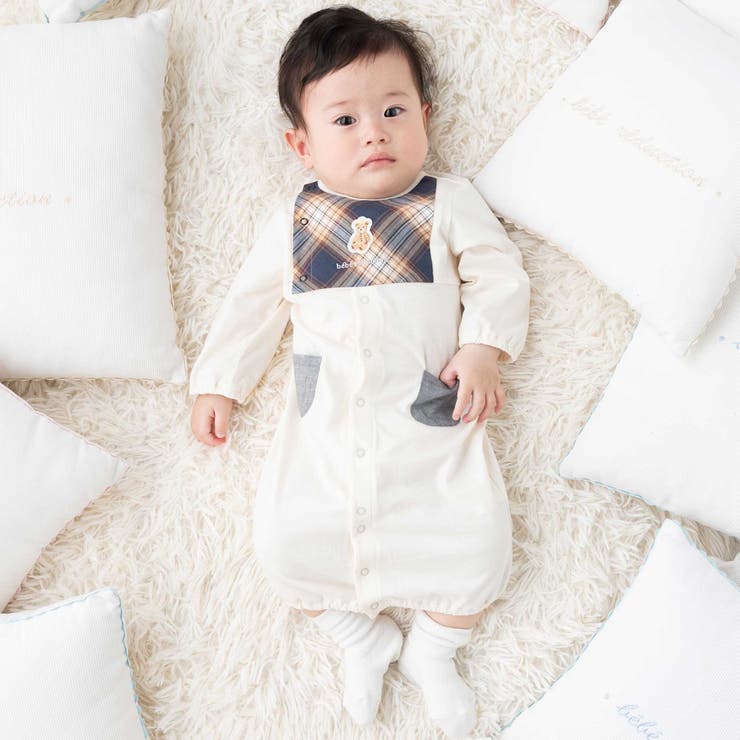 【お揃い/オーガニック】チェック2WAYオール(50~75cm) | fillot de bébé réduction | 詳細画像3 