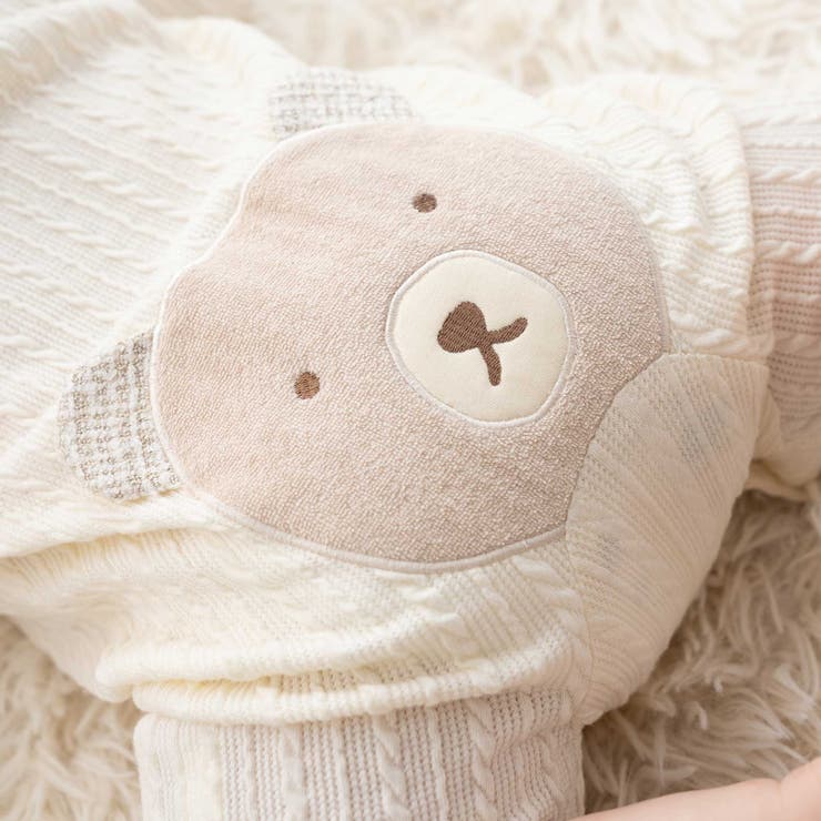 【お揃い】ケーブルニットクマカバーオール(70~80cm) | fillot de bébé réduction | 詳細画像5 