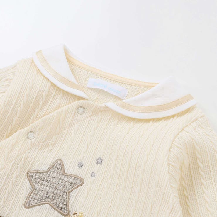 【お揃い】ケーブルニットクマカバーオール(70~80cm) | fillot de bébé réduction | 詳細画像8 