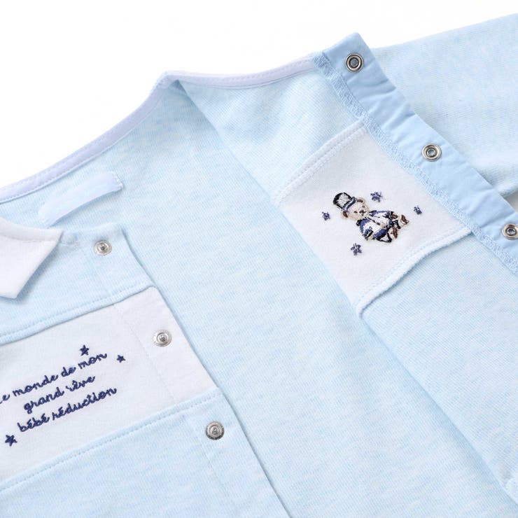 【お揃い】ニット切り替えアニマルモチーフカバーオール(70~80cm) | fillot de bébé réduction | 詳細画像15 