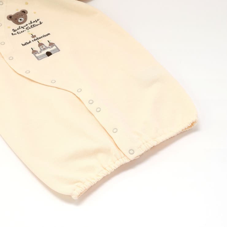 裏毛クマパッチ長袖2wayオール(50~75cm) | fillot de bébé réduction | 詳細画像10 