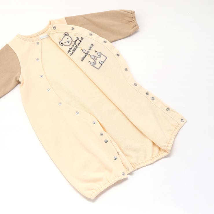 裏毛クマパッチ長袖2wayオール(50~75cm) | fillot de bébé réduction | 詳細画像12 