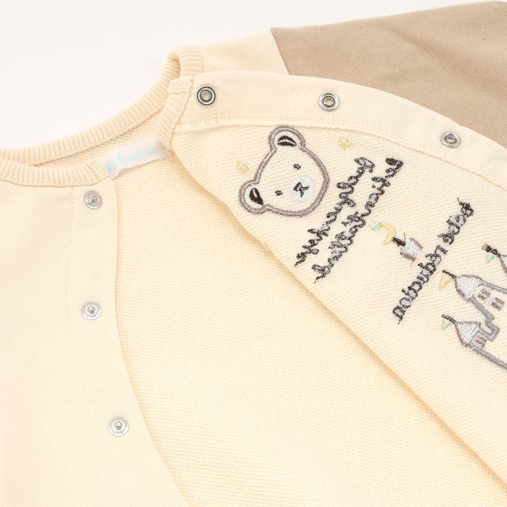 裏毛クマパッチ長袖2wayオール(50~75cm) | fillot de bébé réduction | 詳細画像13 