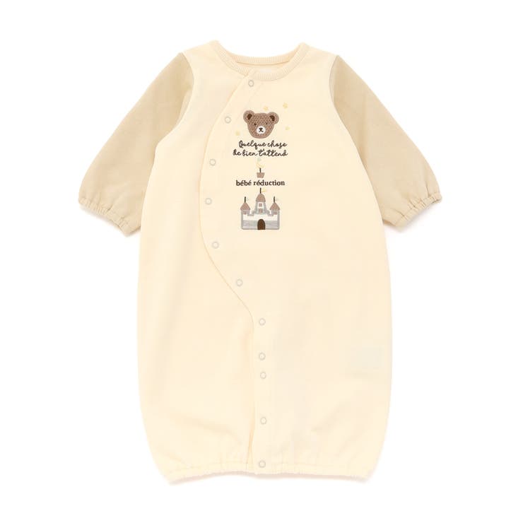 裏毛クマパッチ長袖2wayオール(50~75cm) | fillot de bébé réduction | 詳細画像5 