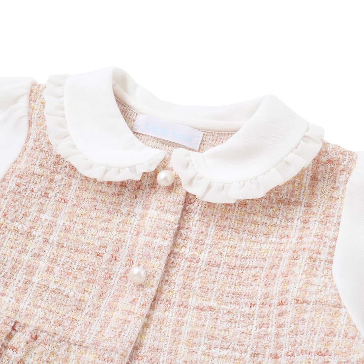 【お揃い】ツイードジャガード白襟カバーオール(70~80cm) | fillot de bébé réduction | 詳細画像4 