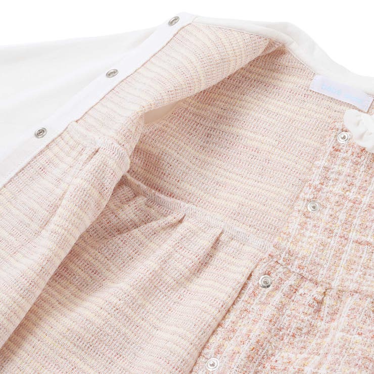 【お揃い】ツイードジャガード白襟カバーオール(70~80cm) | fillot de bébé réduction | 詳細画像9 