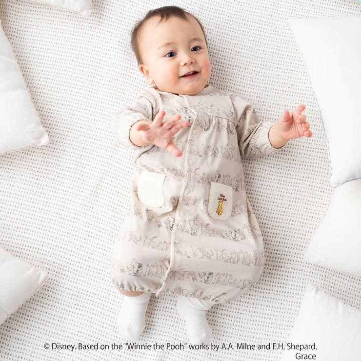 ベージュ系 | 【お揃い】【クラシックプー】2WAYオール(50~75cm) | fillot de bébé réduction