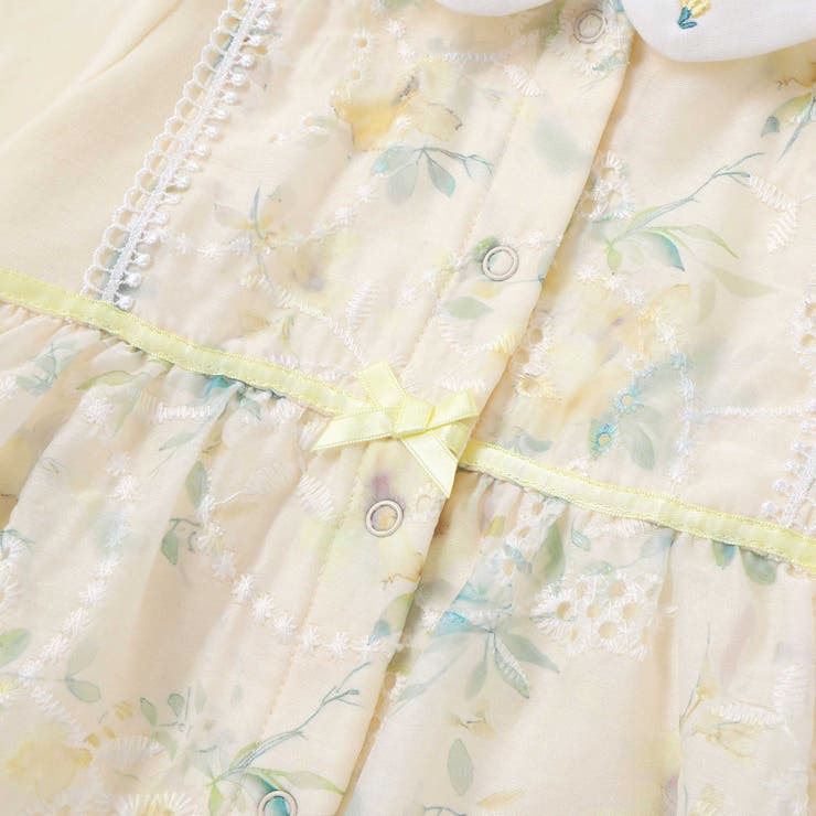 【お揃い】オーガンジー花柄プリントスカート付き長袖カバーオール(70~80cm) | fillot de bébé réduction | 詳細画像11 