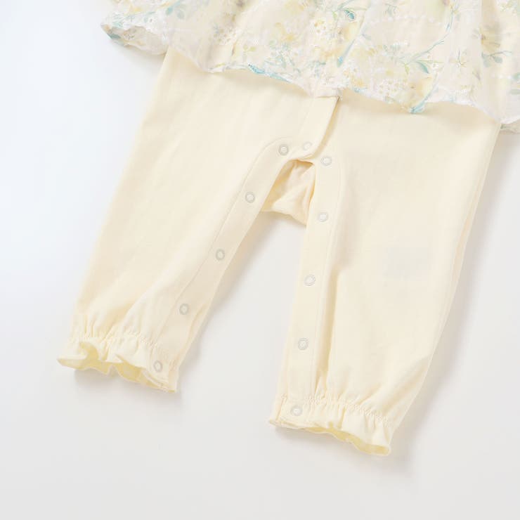 【お揃い】オーガンジー花柄プリントスカート付き長袖カバーオール(70~80cm) | fillot de bébé réduction | 詳細画像14 