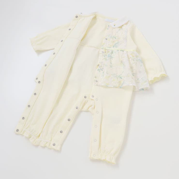 【お揃い】オーガンジー花柄プリントスカート付き長袖カバーオール(70~80cm) | fillot de bébé réduction | 詳細画像16 