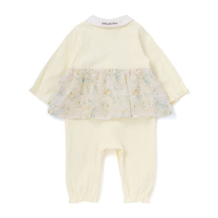 【お揃い】オーガンジー花柄プリントスカート付き長袖カバーオール(70~80cm) | fillot de bébé réduction | 詳細画像8 