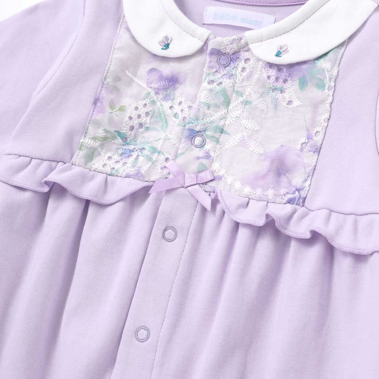 【お揃い】オーガンジー花柄プリント長袖2WAYオール(50~75cm) | fillot de bébé réduction | 詳細画像11 