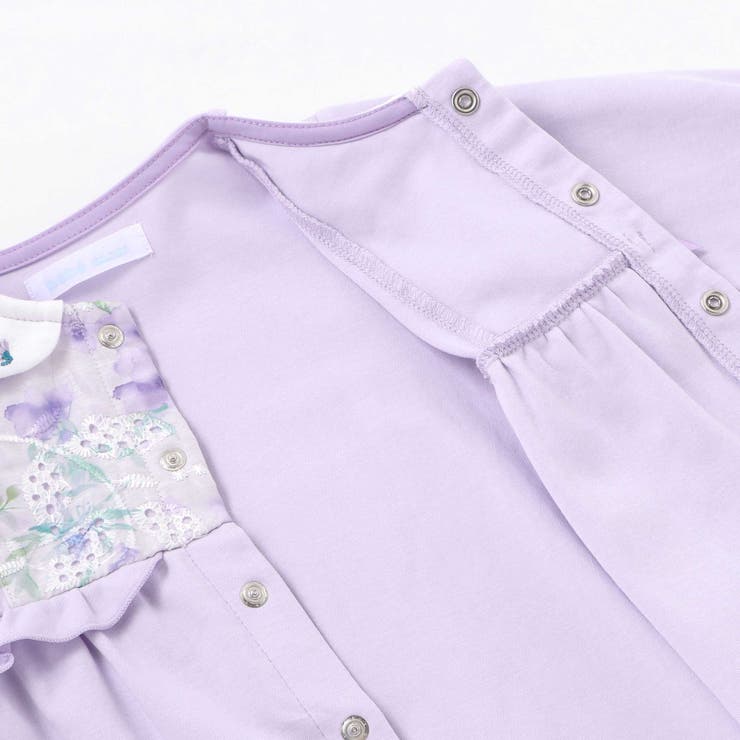 【お揃い】オーガンジー花柄プリント長袖2WAYオール(50~75cm) | fillot de bébé réduction | 詳細画像16 