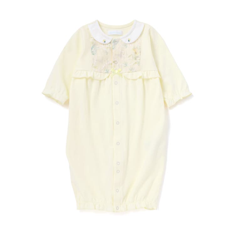 【お揃い】オーガンジー花柄プリント長袖2WAYオール(50~75cm) | fillot de bébé réduction | 詳細画像4 