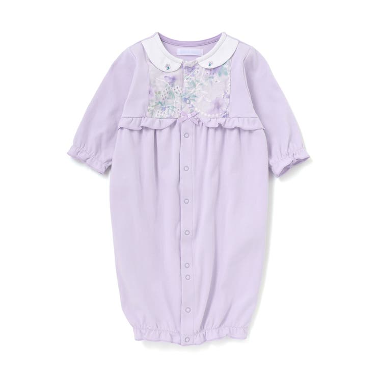 【お揃い】オーガンジー花柄プリント長袖2WAYオール(50~75cm) | fillot de bébé réduction | 詳細画像7 