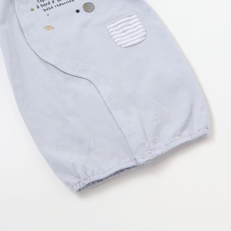 【お揃い】天竺宇宙モチーフ刺しゅう長袖2WAYオール(50~75cm) | fillot de bébé réduction | 詳細画像8 