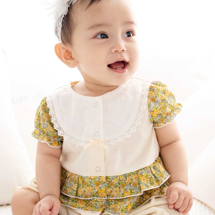 【お揃い】リバティプリント異素材ミックスカバーオール(70~80cm) | fillot de bébé réduction | 詳細画像4 