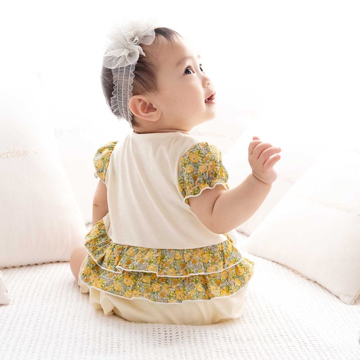 【お揃い】リバティプリント異素材ミックスカバーオール(70~80cm) | fillot de bébé réduction | 詳細画像5 