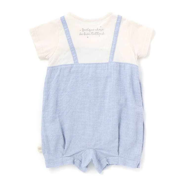 オーガニックコットンクマパッチ半袖カバーオール(70~80cm) | fillot de bébé réduction | 詳細画像6 