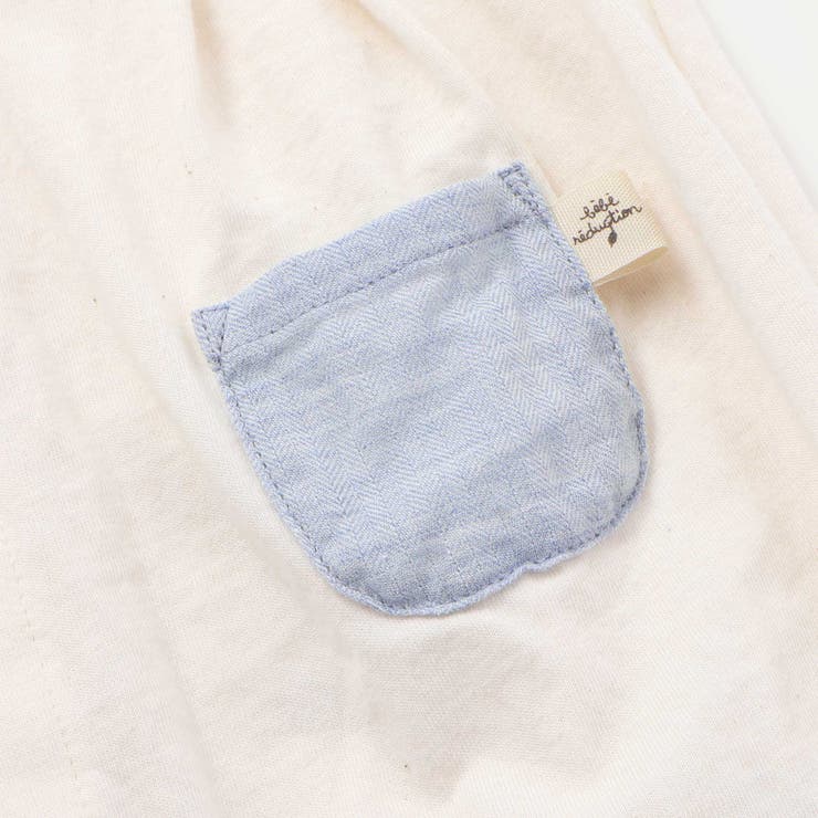 オーガニックコットンクマパッチ半袖2WAYオール(50~75cm) | fillot de bébé réduction | 詳細画像11 