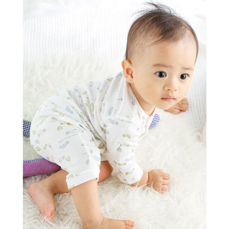 【 日本製 】 コットン 40/- フライス カバーオール (60~80cm) | fillot de bébé réduction | 詳細画像1 