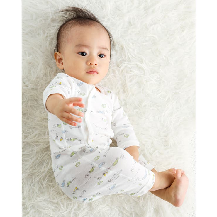 【 日本製 】 コットン 40/- フライス カバーオール (60~80cm) | fillot de bébé réduction | 詳細画像4 