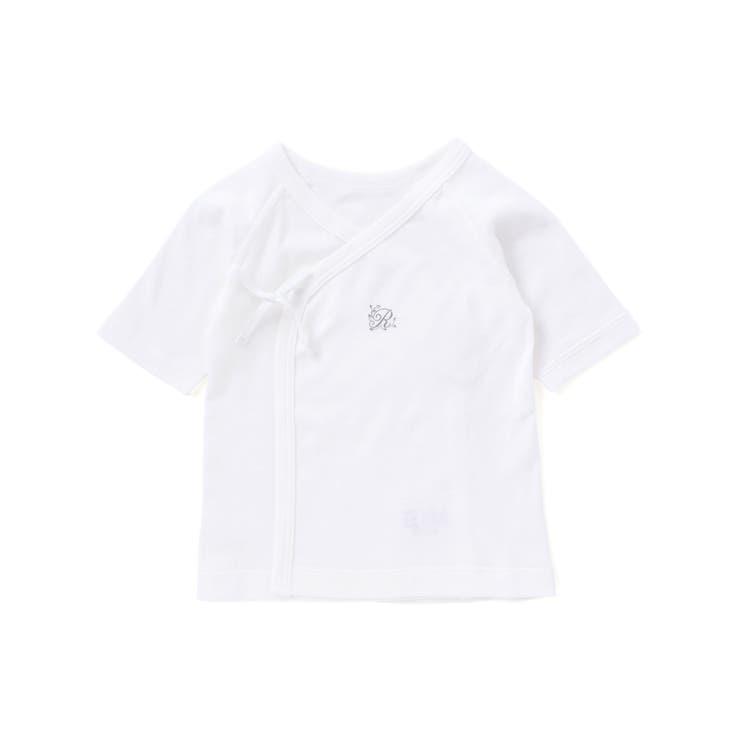 ホワイト | 【日本製】【お揃い】フライス短肌着(50~60cm) | fillot de bébé réduction