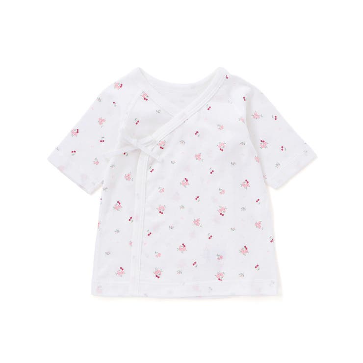 ピンク系 | 【日本製】【お揃い】フライス短肌着(50~60cm) | fillot de bébé réduction