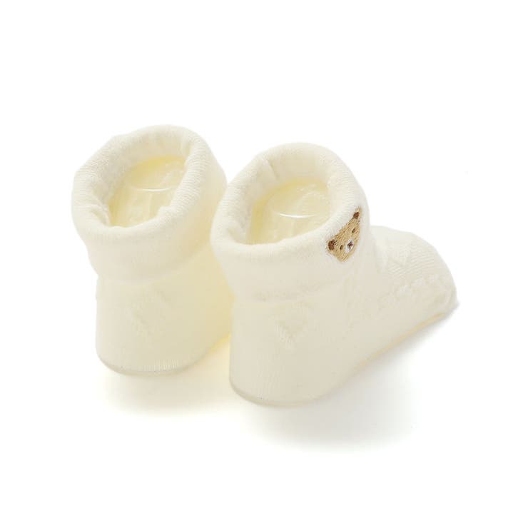 折り返しクマ刺しゅうソックス(8~13cm) | fillot de bébé réduction | 詳細画像3 