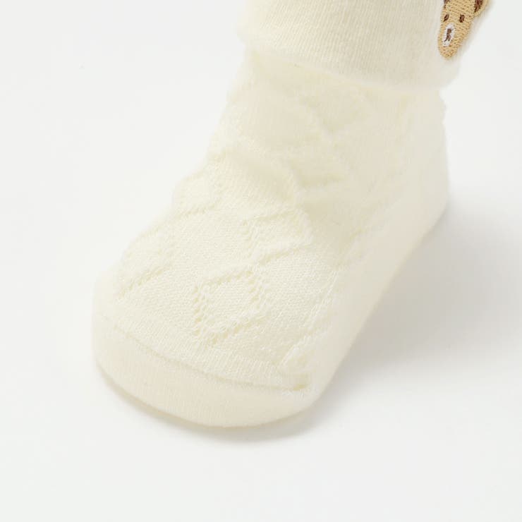 折り返しクマ刺しゅうソックス(8~13cm) | fillot de bébé réduction | 詳細画像4 