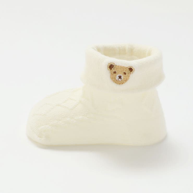 折り返しクマ刺しゅうソックス(8~13cm) | fillot de bébé réduction | 詳細画像5 