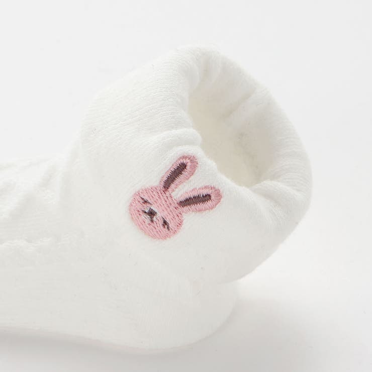 【お揃い】折り返しウサギ刺しゅうソックス(8~13cm) | fillot de bébé réduction | 詳細画像4 