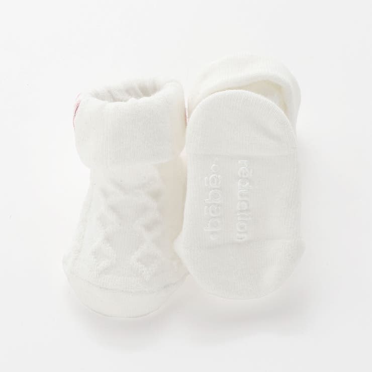 【お揃い】折り返しウサギ刺しゅうソックス(8~13cm) | fillot de bébé réduction | 詳細画像6 